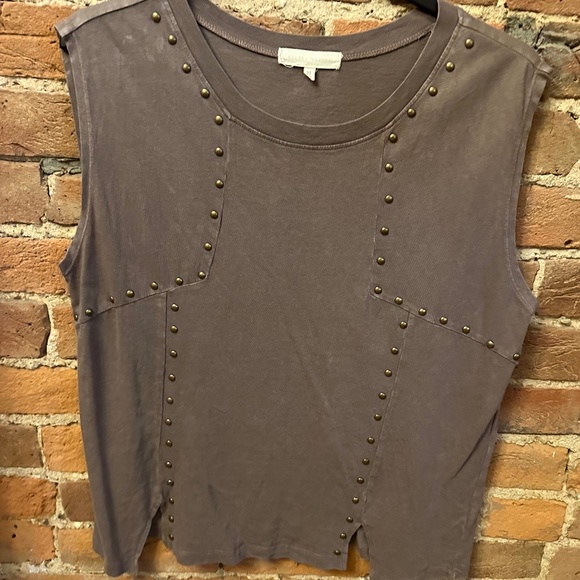 Studded Sleeveless Tee Womens Size M - Picture 1 of 6